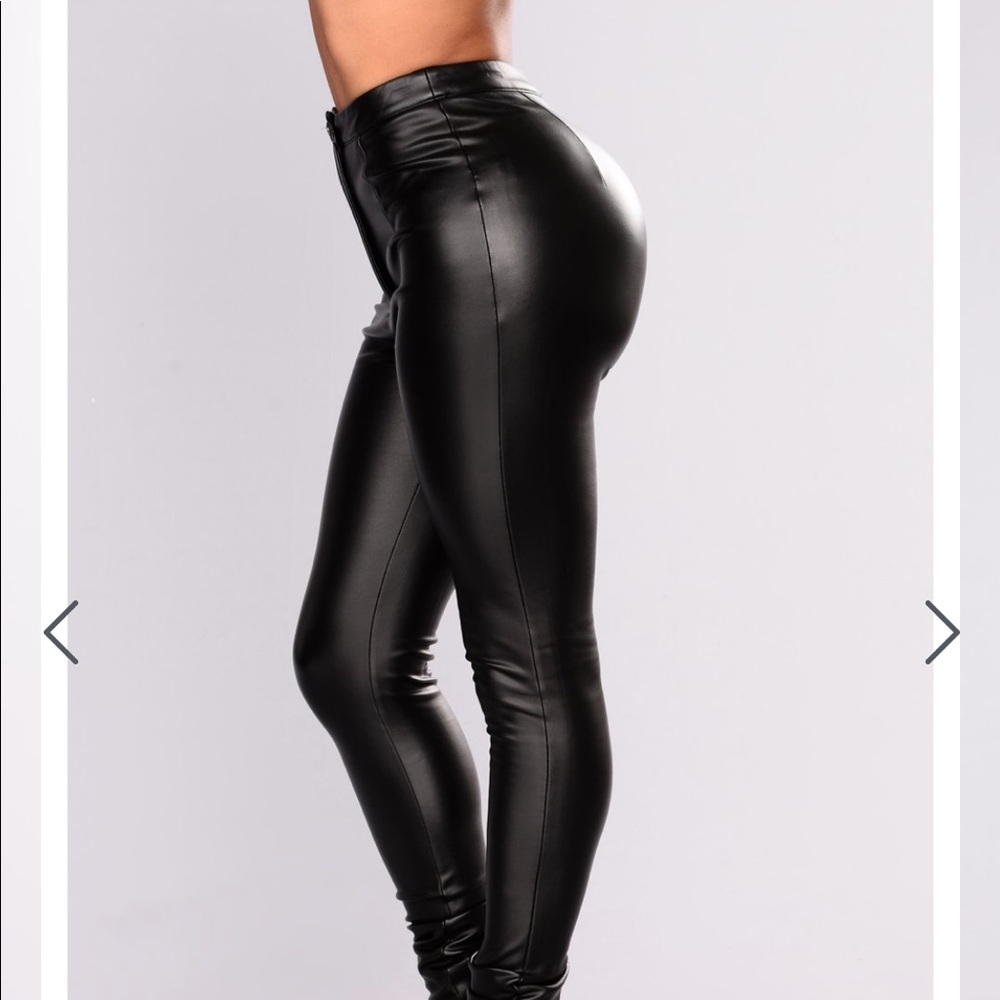 NWT Faux Black Leather Fashion Nova Pants